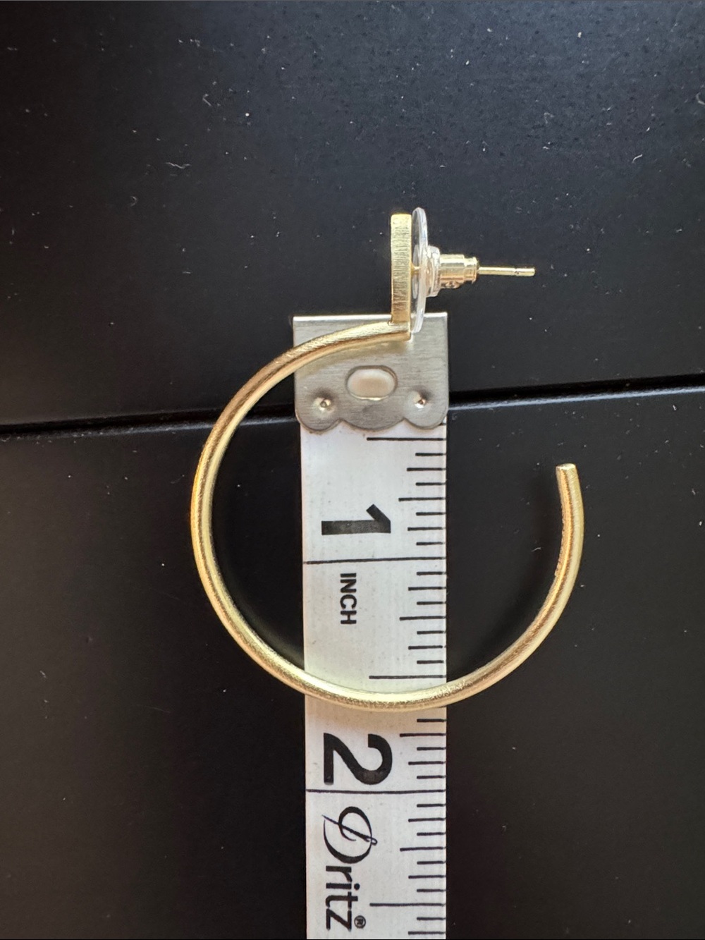 Gold Tone Open Hoop Earrings - Picture 5 of 5